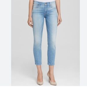 7 for all mankind Kimmie Crop Ankle Denim jeans Light wash Mid rise Sz 30